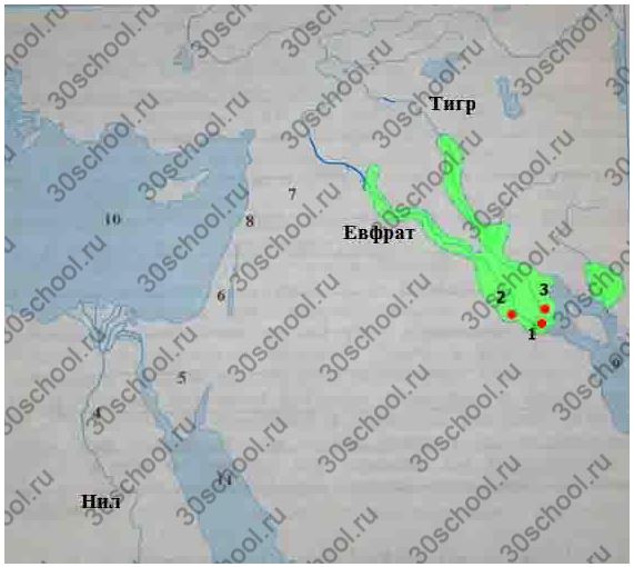 Западная азия в древности 5 класс карта